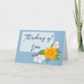 Thinking of You Greeting Card with Support Bouquet カード (正面)