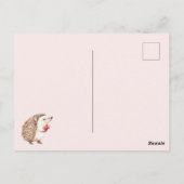 Thinking of you Hedgehog Hearts in Hands ポストカード (裏面)