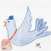 Thinking of You - Just Dropping by Hello Card カード