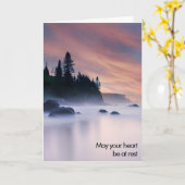 Thinking of You Misty Ocean Sunrise カード (黄色い花)