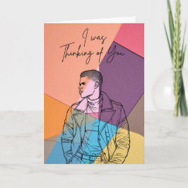 Thinking of You – Modern Artistic Greeting Card カード