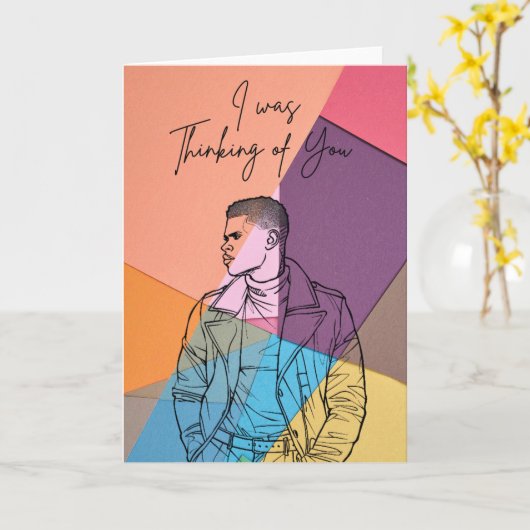 Thinking of You – Modern Artistic Greeting Card カード (黄色い花)