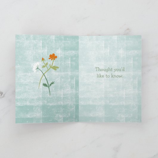 Thinking of You Mom – Bright Floral Abstract カード (内部)