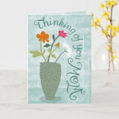 Thinking of You Mom – Bright Floral Abstract カード (黄色い花)