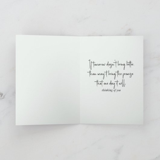 Thinking of You Monarch Butterfly On a Pencil カード (内部)