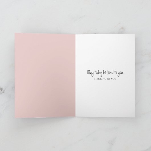 Thinking of You Mouse With a Cup of Coffee カード (内部)