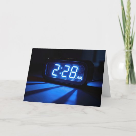 Thinking of You Neon Blue Nightstand Clock カード (正面)