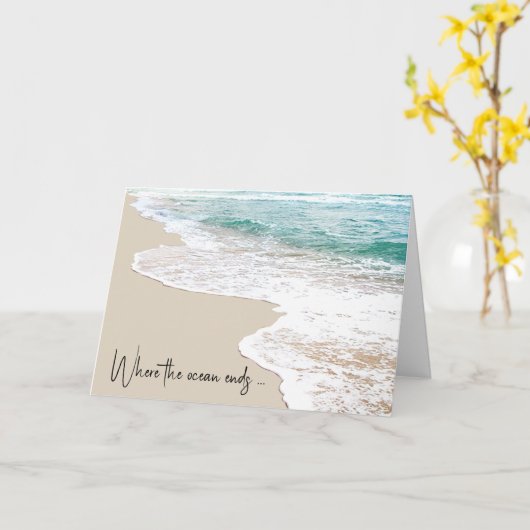 Thinking of You Ocean Beach カード (黄色い花)