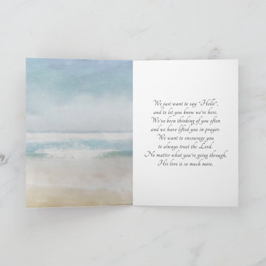Thinking of You Ocean Window with Starfish カード (内部)