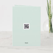 Thinking of You Pink Orchids On Green Bamboo カード (裏面)