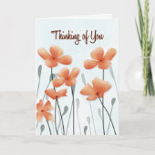 Thinking of You Poppy Get Well Card カード (正面)