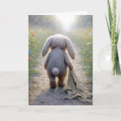 Thinking of You Sad Floppy-eared Rabbit カード (正面)