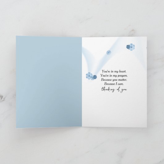 Thinking of You Sun Hat On a Beach Fence カード (内部)