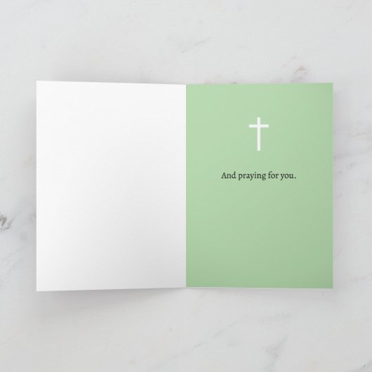 Thinking of You Today Prayers Wildflowers カード (内部)