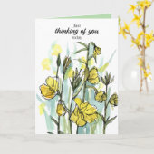 Thinking of You Today Prayers Wildflowers カード (黄色い花)