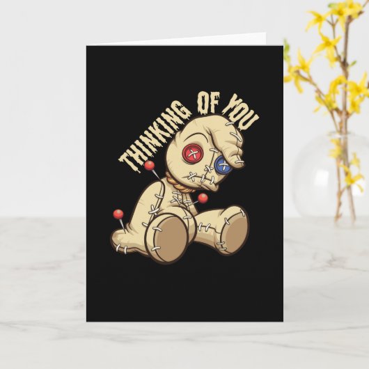 Thinking Of You Voodoo Doll Voodoo カード (黄色い花)