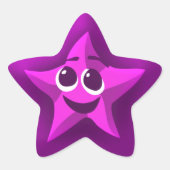 Thinking Purple Starスタンプ 星シール (正面)