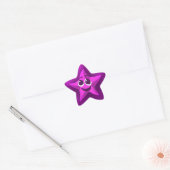Thinking Purple Starスタンプ 星シール (封筒)