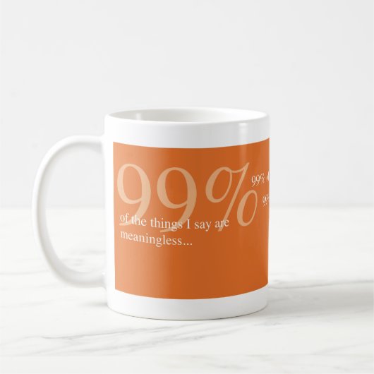 Thinklingsのマグ- 99% コーヒーマグカップ (左)