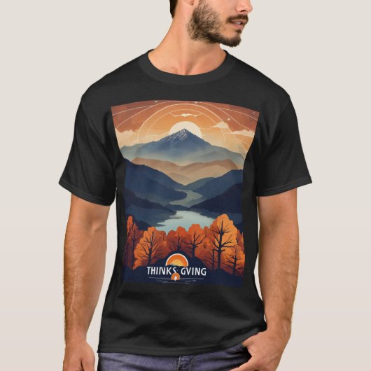 Thinksgiving T-Shirt - AI Meets the Smoky Mountain Tシャツ (正面)