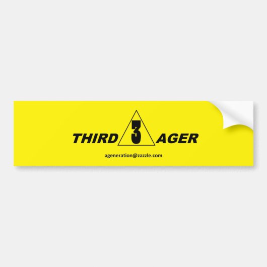 THIRD AGERステッカー バンパーステッカー (正面)