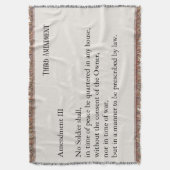 Third Amendment Constitution Protest スローブランケット (正面縦)