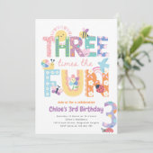 Third Birthday Invite Girl, Three Times the Fun 招待状 (スタンド正面)