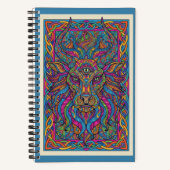 Third-Eye Lion King Celestial Zen tangle Journal ノートブック (正面)