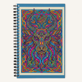 Third-Eye Lion King Celestial Zen tangle Journal ノートブック