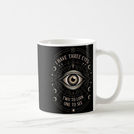 Third Eye Mystic Quote Symbol Gift Sritual Occult  コーヒーマグカップ (右)