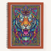 Third-Eye Roaring Tiger Spirit Zen tangle Journal ノートブック (正面)