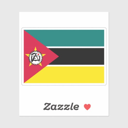 Third flag of Mozambique (April-May 1983) シール (シート)