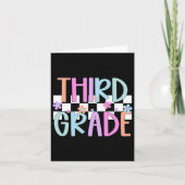 Third Grade Back To School 3rd Grade Floral Teache カード (正面)