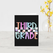 Third Grade Back To School 3rd Grade Floral Teache カード (黄色い花)