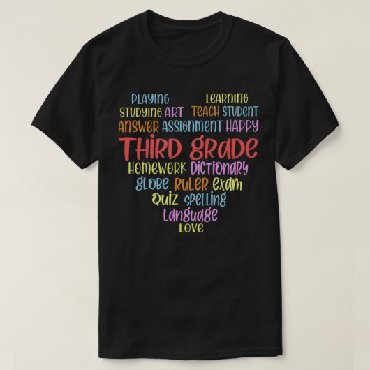 Third Grade Funny Third Grader School Teachers 3rd Tシャツ (デザイン正面)
