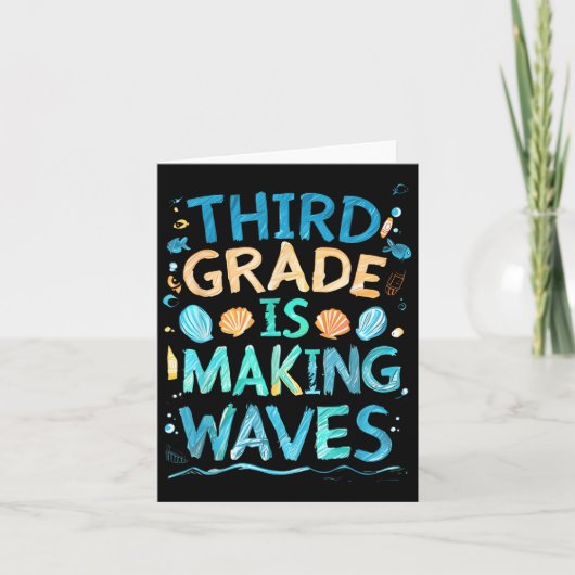 Third Grade Is Making Waves Back To School Kids An カード (正面)