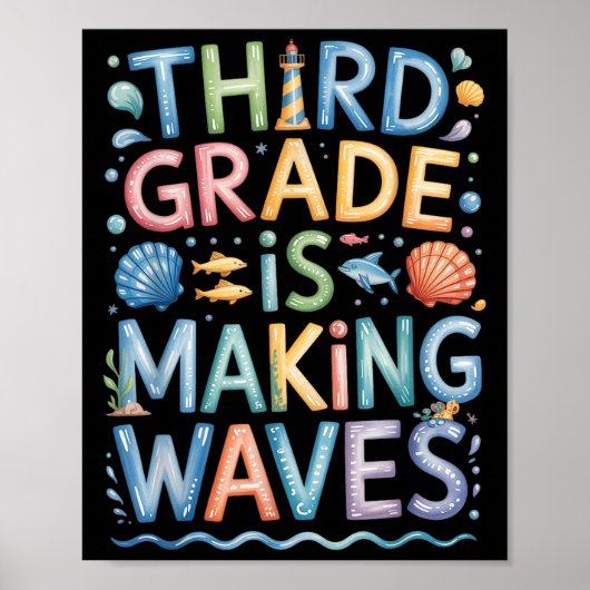 Third Grade Is Making Waves Back To School Kids An ポスター (正面)