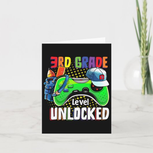 Third Grade Level Unlocked Ck To School Video Game カード (正面)