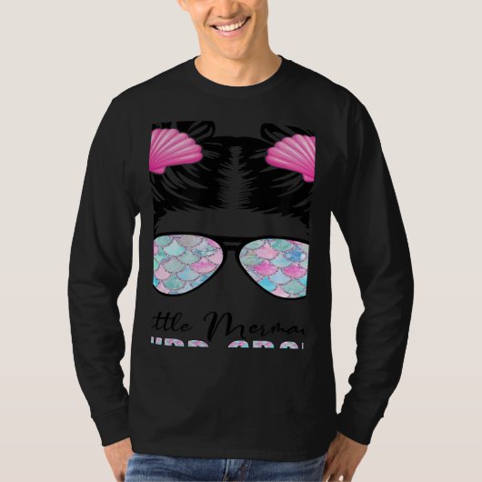 Third Grade Mermaid Messy Bun Back To School Tie D Tシャツ (正面)