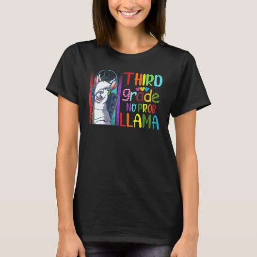 Third Grade Teacher Back To School No Prob Llama G Tシャツ (正面)