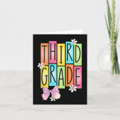 Third Grade Team Retro Coquette Back To School Gir カード (正面)