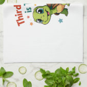 Third grade Turtle-y Awesome 3rd Grade Back to Sch キッチンタオル (折り畳み)