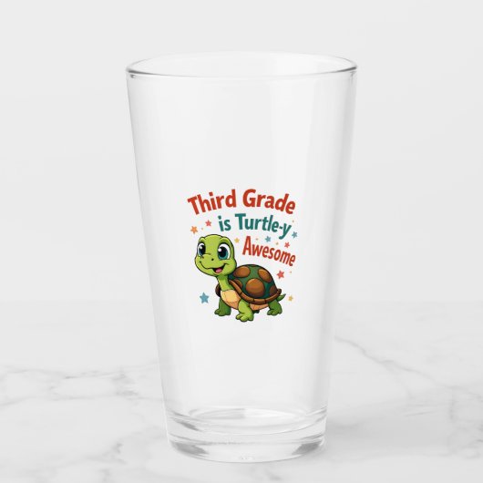 Third grade Turtle-y Awesome 3rd Grade Back to Sch タンブラーグラス (正面)