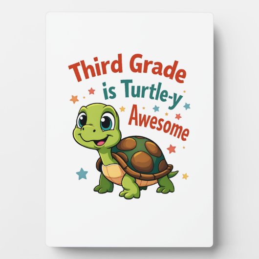 Third grade Turtle-y Awesome 3rd Grade Back to Sch フォトプラーク (正面)