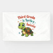 Third grade Turtle-y Awesome 3rd Grade Back to Sch 横断幕 (横)
