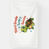 Third grade Turtle-y Awesome 3rd Grade Back to Sch 横断幕 (縦)