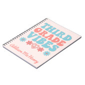 Third Grade Vibes -レトロ新学期ノートブック ノートブック (左側)