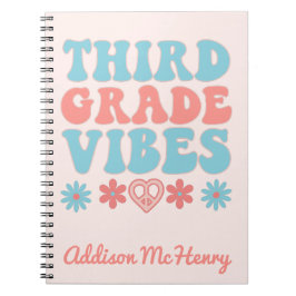 Third Grade Vibes -レトロ新学期ノートブック ノートブック