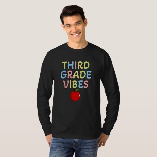 Third Grade Vibes   3rd Grade Team Retro 1st Day o Tシャツ (正面フル)