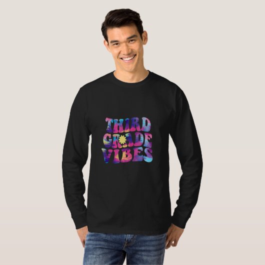 Third Grade Vibes Back to School First Day of Scho Tシャツ (正面フル)